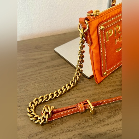 *SOLD* Prada Bandoliera Tessuto Oro Crossbody Bag W/ COA - Picture 6 of 17
